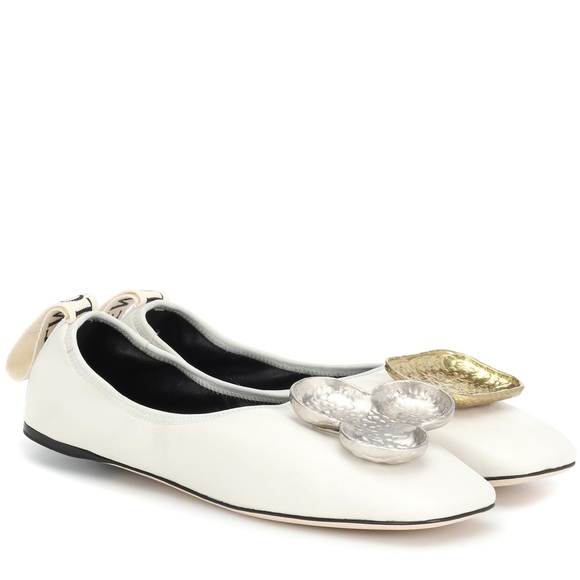 LOEWE | Shamrock Leather Ballerina Flats - Picture 4 of 7